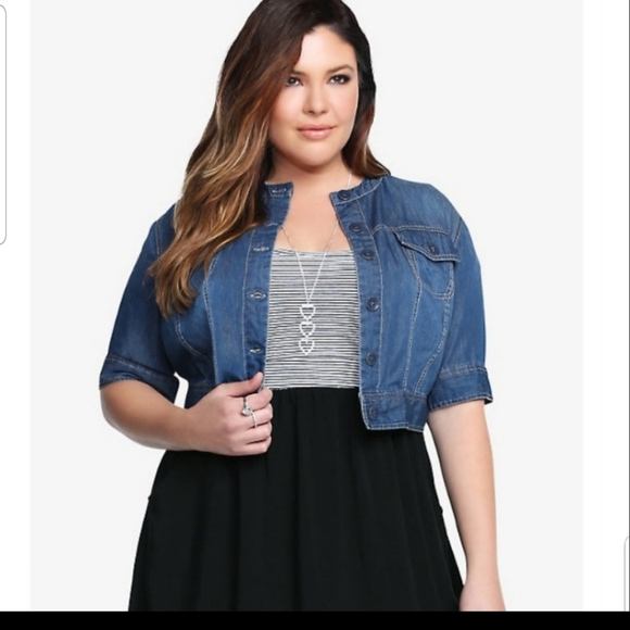 torrid cropped denim jacket